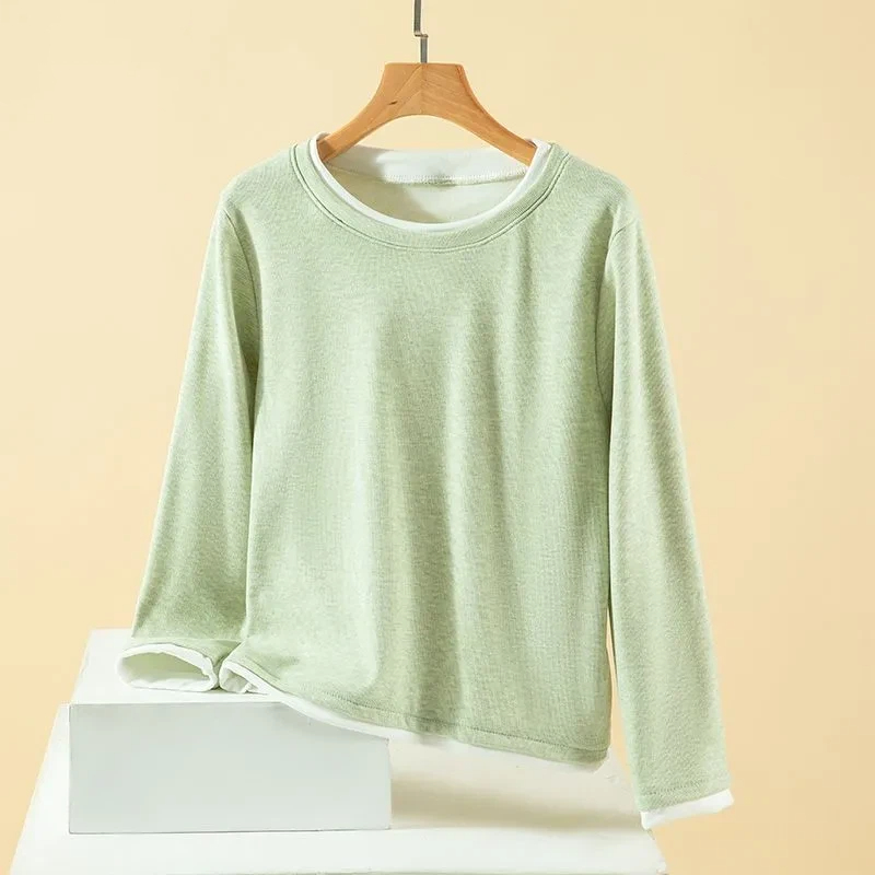 Undershirt Crew Neck - Damskie bluzki termiczne z dralonu, imitacja