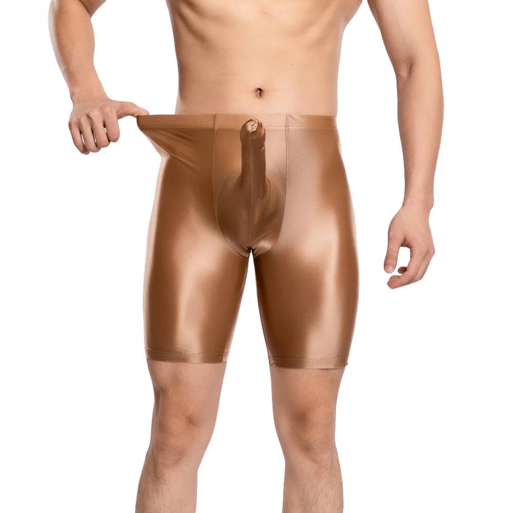 Pouch Boxer Pouch - Seksowni Mężczyźni Satynowe Gładkie Bokserki z