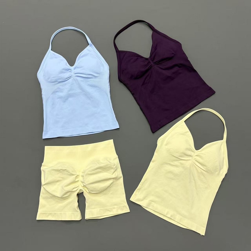 Suspender Tank Top - 2-częściowy damski zestaw do ćwiczeń, bezszwowe,