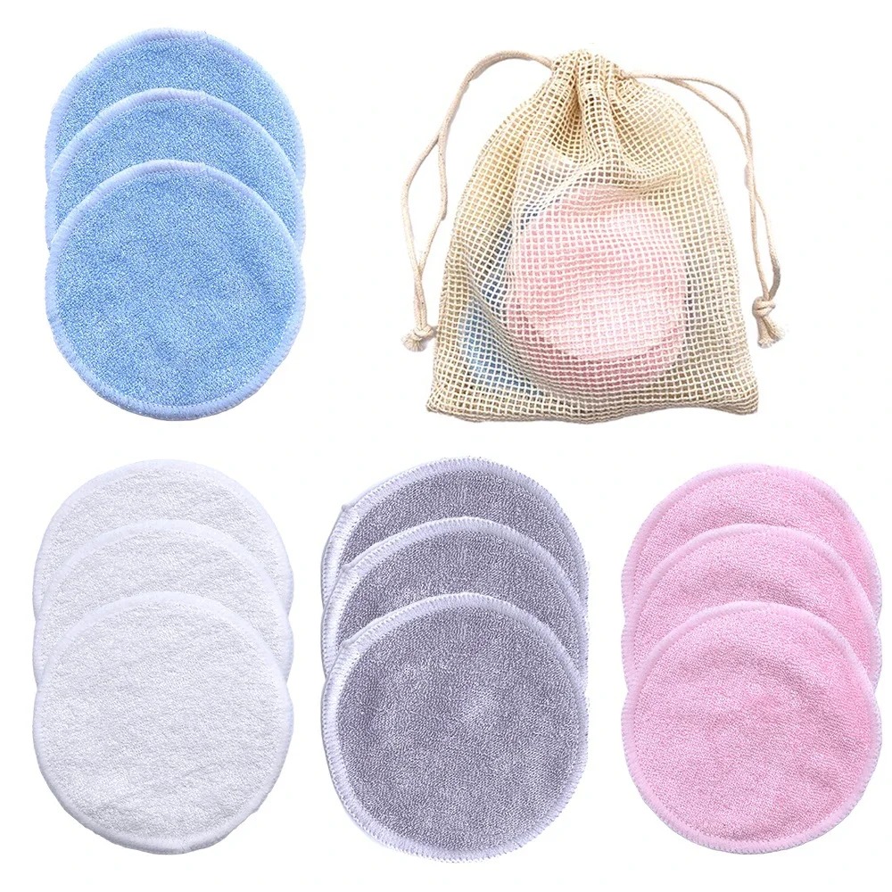 Bamboo Fiber Trunk - 10PC Podkładki do demakijażu wielokrotnego użytku