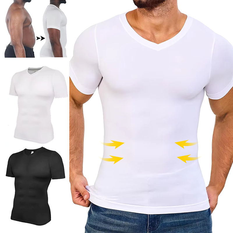 Undershirt Crew Neck - Męskie koszulki kompresyjne z dekoltem w