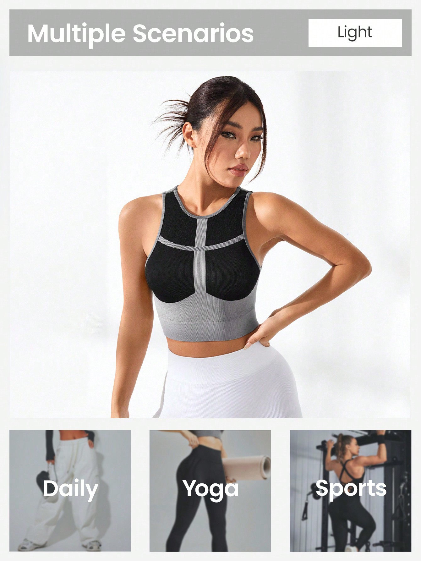 Damski top sportowy z blokami  – Tank Top Ribbed recenzja i cena