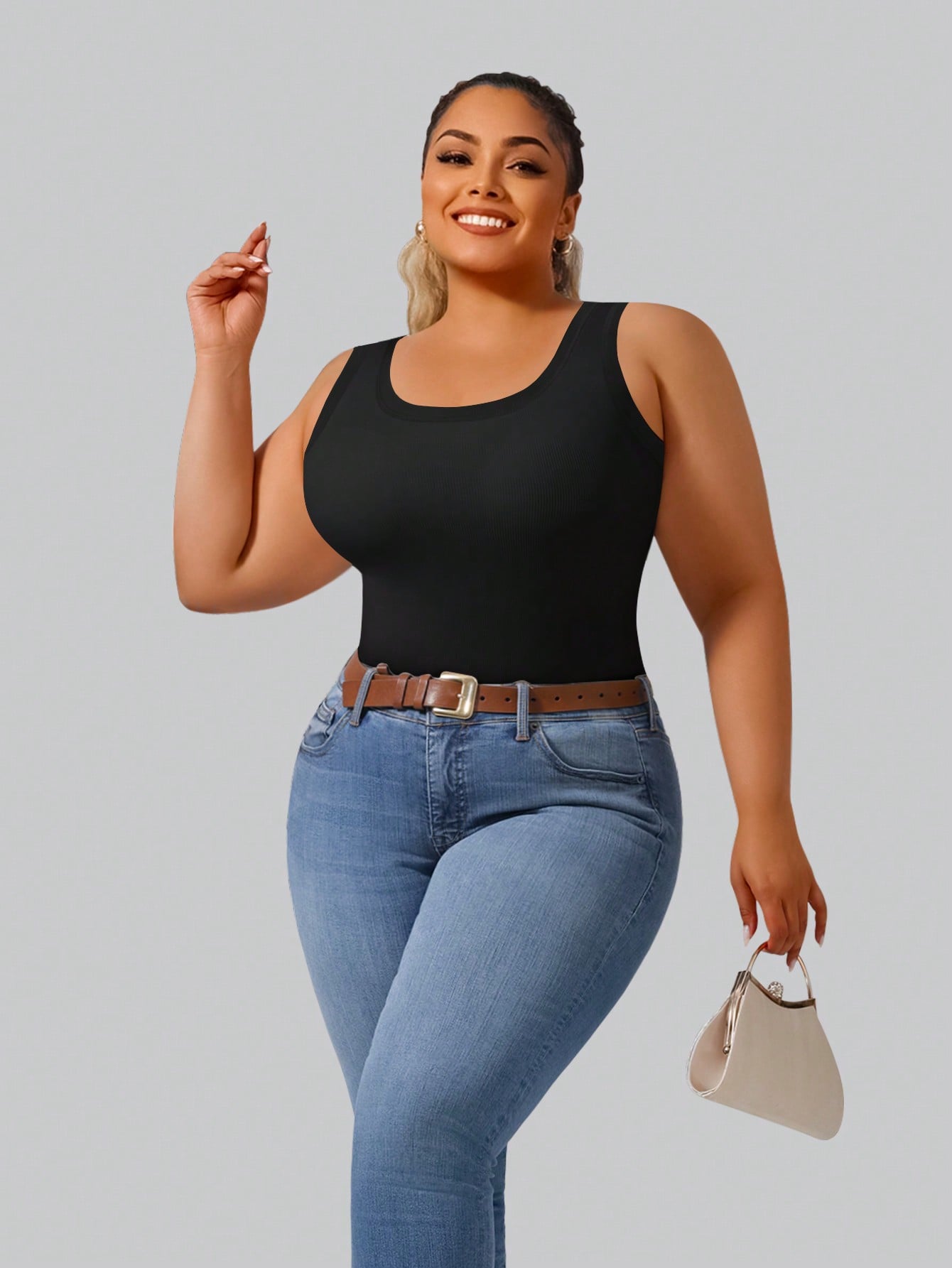 Damski top typu crop top z prą – Tank Top Ribbed recenzja i cena